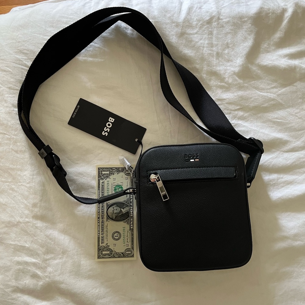 BOSS Black Crossbody Bag for Men NEW